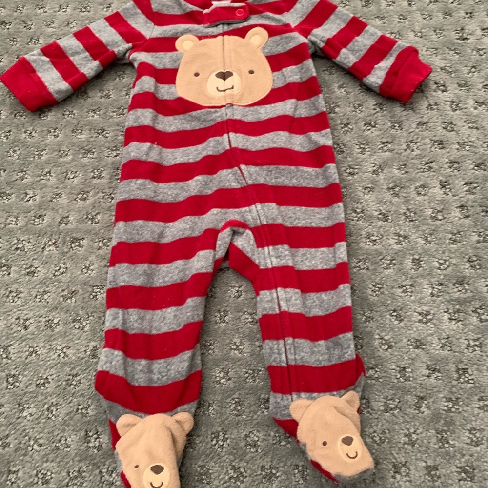 Carter’s fleece bear footie pjs